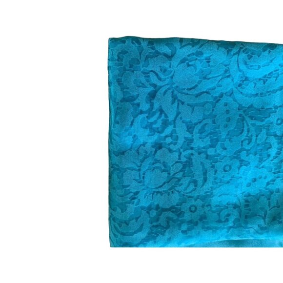 Vintage Women Aqua & Ivory Scarf Set f 2 - Picture 1 of 14